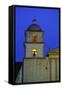 Bell Tower of the Santa Barbara Mission Church-Bruce Burkhardt-Framed Stretched Canvas
