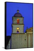 Bell Tower of the Santa Barbara Mission Church-Bruce Burkhardt-Framed Stretched Canvas