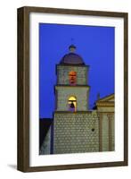 Bell Tower of the Santa Barbara Mission Church-Bruce Burkhardt-Framed Photographic Print