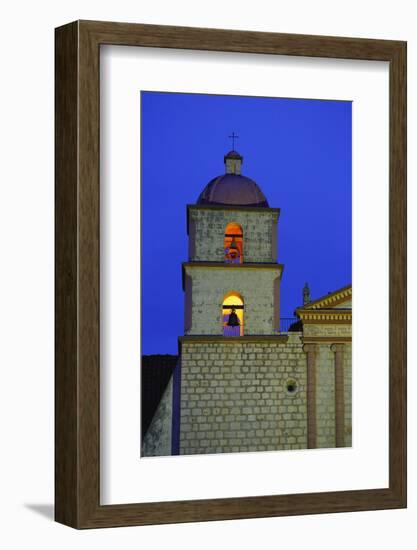 Bell Tower of the Santa Barbara Mission Church-Bruce Burkhardt-Framed Photographic Print