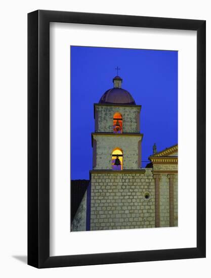 Bell Tower of the Santa Barbara Mission Church-Bruce Burkhardt-Framed Photographic Print