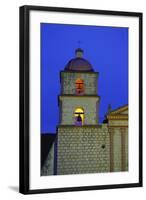 Bell Tower of the Santa Barbara Mission Church-Bruce Burkhardt-Framed Photographic Print