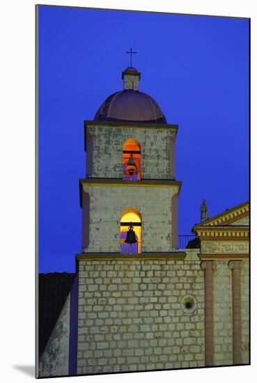 Bell Tower of the Santa Barbara Mission Church-Bruce Burkhardt-Mounted Photographic Print