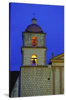 Bell Tower of the Santa Barbara Mission Church-Bruce Burkhardt-Stretched Canvas
