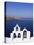 Bell Tower on Christian Church, Oia (Ia), Santorini (Thira), Aegean Sea, Greece-Sergio Pitamitz-Stretched Canvas