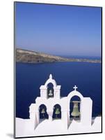 Bell Tower on Christian Church, Oia (Ia), Santorini (Thira), Aegean Sea, Greece-Sergio Pitamitz-Mounted Photographic Print