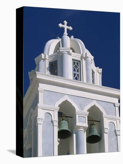 Bell tower, Santorin, Greece-Murat Taner-Stretched Canvas