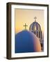 Bell Towers of Orthodox Church Overlooking the Caldera in Fira, Santorini (Thira)-Gavin Hellier-Framed Photographic Print