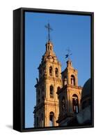 Bell Towers of San Sebastian Church-Danny Lehman-Framed Stretched Canvas