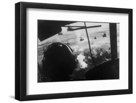 Bell Uh-1 Huey Squadron Firing on Vietcong-Dirck Halstead-Framed Photographic Print