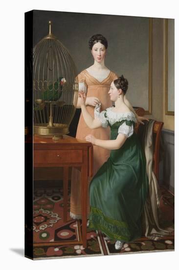 Bella and Hanna. The Eldest Daughters of M.L. Nathanson, 1820-Christoffer-wilhelm Eckersberg-Stretched Canvas