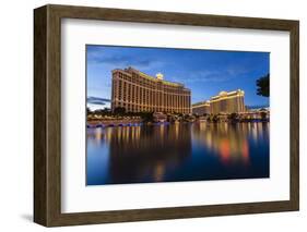 Bellagio and Caesars Palace Reflections at Dusk, the Strip, Las Vegas, Nevada, Usa-Eleanor Scriven-Framed Photographic Print