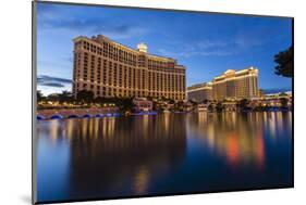 Bellagio and Caesars Palace Reflections at Dusk, the Strip, Las Vegas, Nevada, Usa-Eleanor Scriven-Mounted Photographic Print