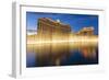 Bellagio and Caesars Palace Reflections at Dusk with Fountains, the Strip, Las Vegas, Nevada, Usa-Eleanor Scriven-Framed Photographic Print