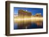 Bellagio and Caesars Palace Reflections at Dusk with Fountains, the Strip, Las Vegas, Nevada, Usa-Eleanor Scriven-Framed Premium Photographic Print