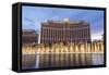 Bellagio at Dusk with Fountains, the Strip, Las Vegas, Nevada, Usa-Eleanor Scriven-Framed Stretched Canvas