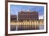 Bellagio at Dusk with Fountains, the Strip, Las Vegas, Nevada, Usa-Eleanor Scriven-Framed Photographic Print