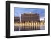 Bellagio at Dusk with Fountains, the Strip, Las Vegas, Nevada, Usa-Eleanor Scriven-Framed Photographic Print