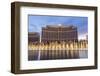 Bellagio at Dusk with Fountains, the Strip, Las Vegas, Nevada, Usa-Eleanor Scriven-Framed Premium Photographic Print