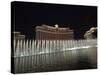 Bellagio Hotel at Night with its Famous Fountains, the Strip, Las Vegas, Nevada, USA-Robert Harding-Stretched Canvas