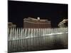 Bellagio Hotel at Night with its Famous Fountains, the Strip, Las Vegas, Nevada, USA-Robert Harding-Mounted Photographic Print