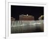 Bellagio Hotel at Night with its Famous Fountains, the Strip, Las Vegas, Nevada, USA-Robert Harding-Framed Photographic Print