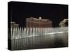 Bellagio Hotel at Night with its Famous Fountains, the Strip, Las Vegas, Nevada, USA-Robert Harding-Stretched Canvas