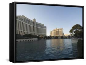 Bellagio Hotel with Caesar's Palace in the Background, Las Vegas, Nevada, USA-Robert Harding-Framed Stretched Canvas