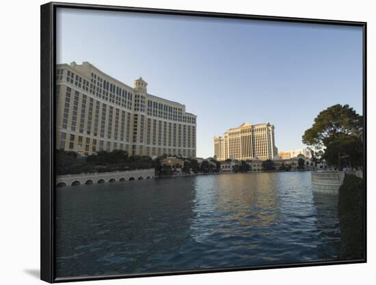 Bellagio Hotel with Caesar's Palace in the Background, Las Vegas, Nevada, USA-Robert Harding-Framed Photographic Print