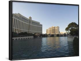 Bellagio Hotel with Caesar's Palace in the Background, Las Vegas, Nevada, USA-Robert Harding-Framed Photographic Print