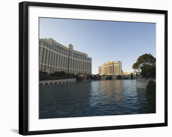 Bellagio Hotel with Caesar's Palace in the Background, Las Vegas, Nevada, USA-Robert Harding-Framed Photographic Print