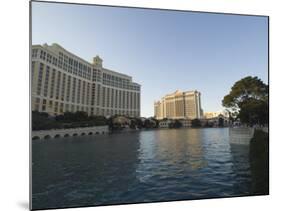 Bellagio Hotel with Caesar's Palace in the Background, Las Vegas, Nevada, USA-Robert Harding-Mounted Photographic Print