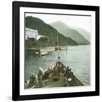 Bellagio (Italy), Hotel at the Edge of Lake Como-Leon, Levy et Fils-Framed Photographic Print