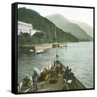 Bellagio (Italy), Hotel at the Edge of Lake Como-Leon, Levy et Fils-Framed Stretched Canvas