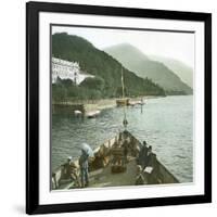 Bellagio (Italy), Hotel at the Edge of Lake Como-Leon, Levy et Fils-Framed Photographic Print