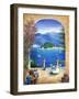 Bellagio Lake Como, From the Terrace-Marilyn Dunlap-Framed Art Print