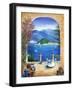 Bellagio Lake Como, From the Terrace-Marilyn Dunlap-Framed Art Print