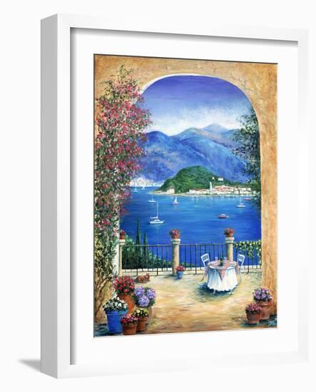 Bellagio Lake Como, From the Terrace-Marilyn Dunlap-Framed Art Print