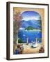 Bellagio Lake Como, From the Terrace-Marilyn Dunlap-Framed Art Print