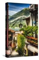 Bellagio Street View, Lake Como, Italy-George Oze-Stretched Canvas