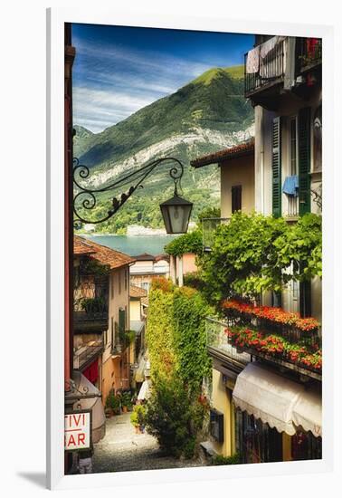 Bellagio Street View, Lake Como, Italy-George Oze-Framed Photographic Print