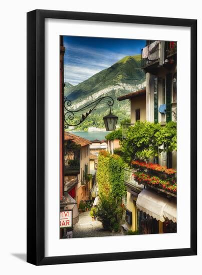 Bellagio Street View, Lake Como, Italy-George Oze-Framed Photographic Print