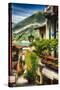 Bellagio Street View, Lake Como, Italy-George Oze-Stretched Canvas