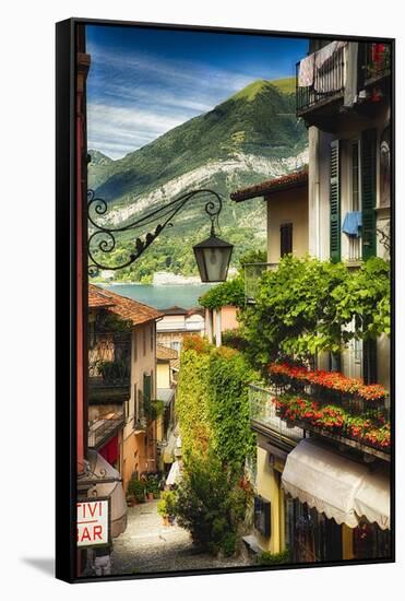 Bellagio Street View, Lake Como, Italy-George Oze-Framed Stretched Canvas