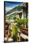 Bellagio Street View, Lake Como, Italy-George Oze-Stretched Canvas