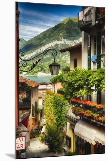 Bellagio Street View, Lake Como, Italy-George Oze-Mounted Photographic Print