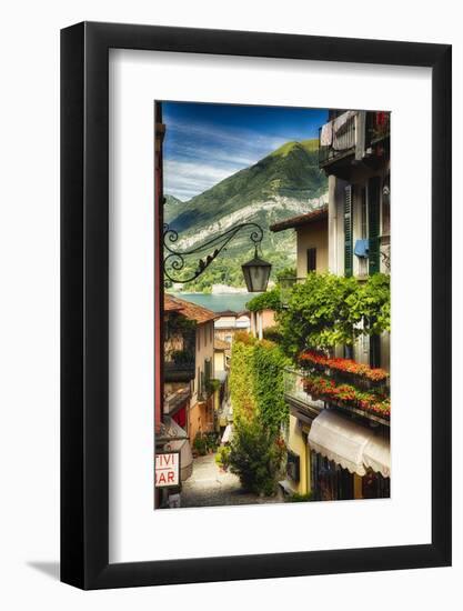 Bellagio Street View, Lake Como, Italy-George Oze-Framed Photographic Print