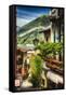 Bellagio Street View, Lake Como, Italy-George Oze-Framed Stretched Canvas