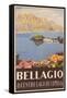 Bellagio Travel Poster-null-Framed Stretched Canvas