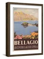 Bellagio Travel Poster-null-Framed Premium Giclee Print